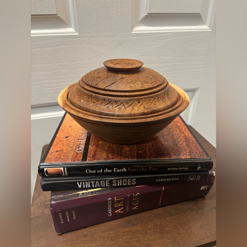 Handcrafted Lidded Wooden Bowl
